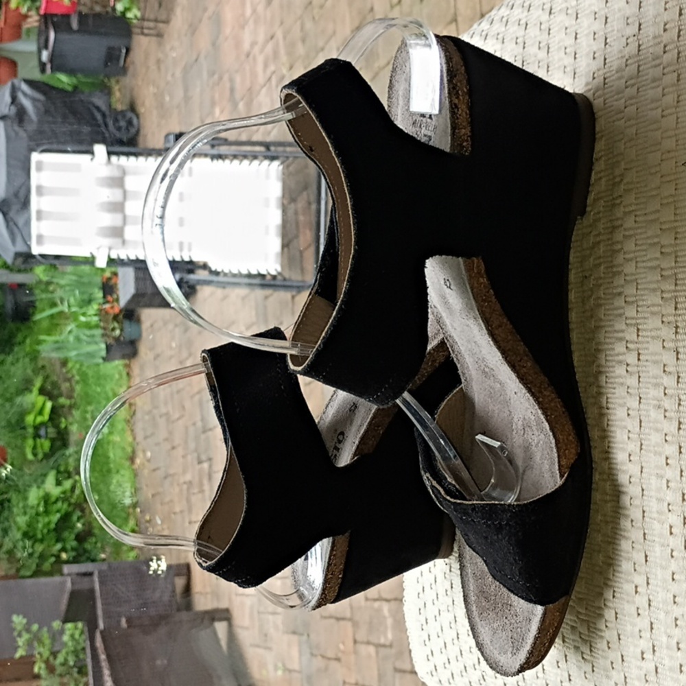 Mephisto Black Wedge Sandals size42/11.5.Very Good Condition - Picture 4 of 10